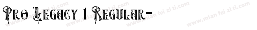 Pro Legacy 1 Regular字体转换
